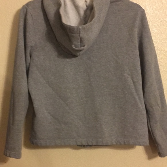 Dockers gray zippered Cropped Hoodie sweater - Picture 6 of 6
